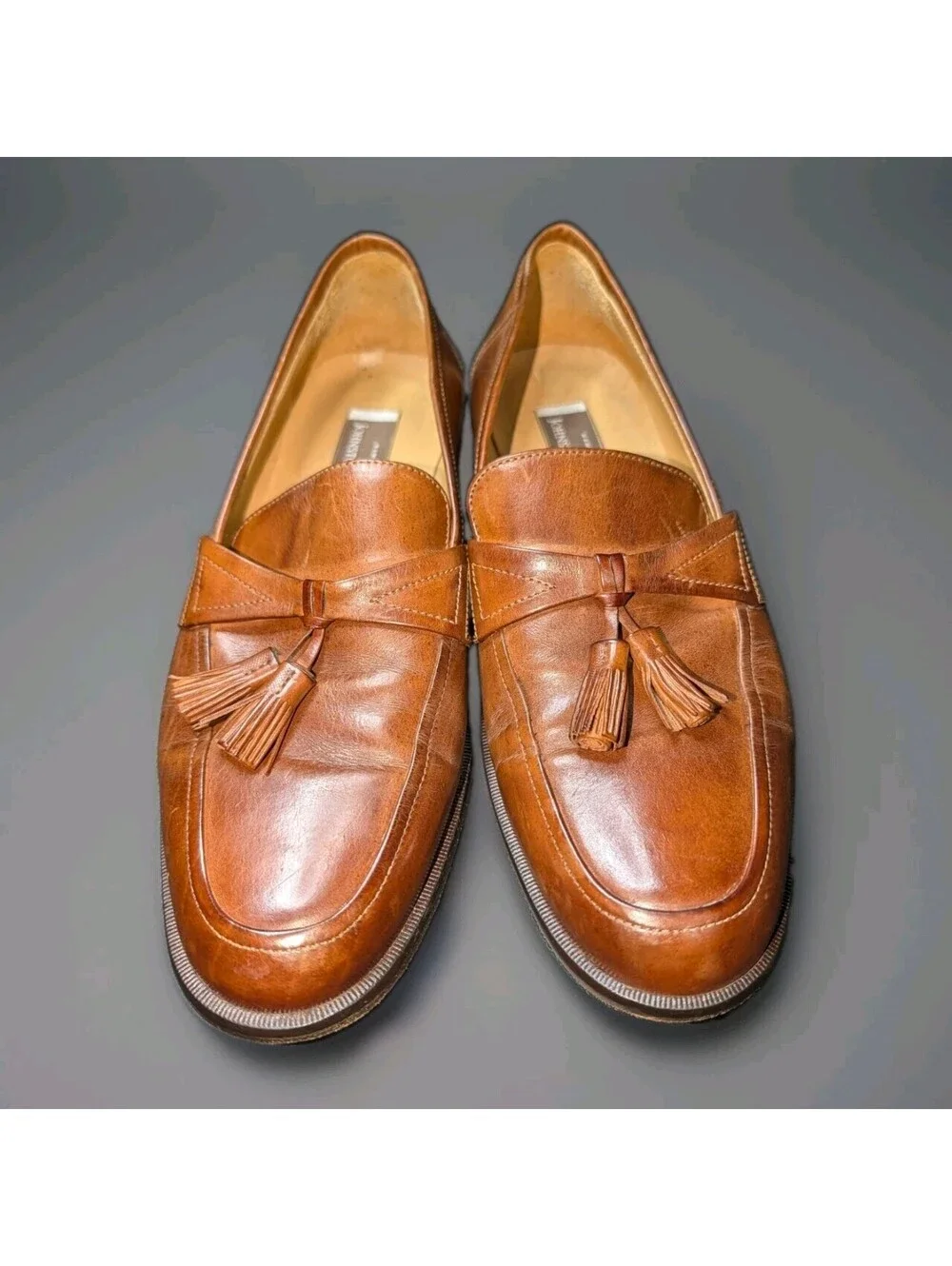 Johnston Murphy Brown Loafers Tassel Size 11 Leather
